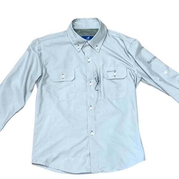 Properly Tied Performance Boys Tan Offshore Fishing Shirt Size 6 - Picture 2 of 10